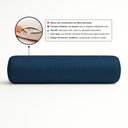Ver imagem 2 de Almofada Travesseiro Bastão Tubo Rolo Dot 140cm Macia Veludo Azul Marinho - Abmaza