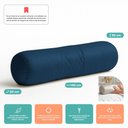 Ver imagem 3 de Almofada Travesseiro Bastão Tubo Rolo Dot 140cm Macia Veludo Azul Marinho - Abmaza