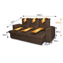 Ver imagem 3 de Sofá Retrátil Reclinável America 2,30m Suede