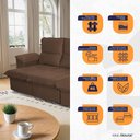 Ver imagem 4 de Sofá Retrátil Reclinável America 2,30m Suede