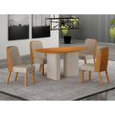 Ver imagem 1 de Conjunto Jantar 4 Cadeiras Maciça 1,35x90 Iza - Arbo Design