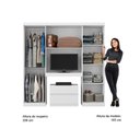 Ver imagem 7 de Guarda Roupa Casal 6 Portas 2 Gavetas Porto Branco Carraro