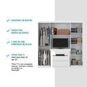 Ver imagem 6 de Guarda Roupa Casal 6 Portas 2 Gavetas Porto Branco Carraro