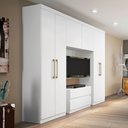 Ver imagem 1 de Guarda Roupa Casal 6 Portas 2 Gavetas Porto Branco Carraro
