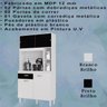 Kit Armario Cozinha 4 Portas 881 Branco Preto Poqq - 3