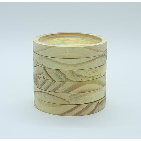 Kit Jogo Conjunto 6 Pires P/ Xícaras de Café e Chá - Pinus