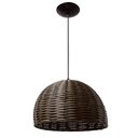 Ver imagem 1 de Pendente Junco Poptem Meia Esfera 45cm Tabaco