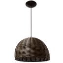 Ver imagem 5 de Pendente Junco Poptem Meia Esfera 45cm Tabaco