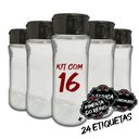 Ver imagem 2 de Pote Tempero Kit Potes+24 Etiquetas Adesivas Porta Condimento Q130