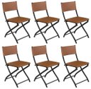 Ver imagem 2 de Cadeira Dobravel Bar, Lanchonete Caramelo - Kit 6 Pc