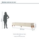 Ver imagem 3 de Rack Arco 268 cm Porta Lisa Incolar Luna