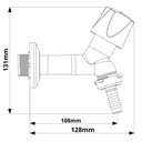 Ver imagem 3 de Torneira para Tanque 10cm Modelo de Parede Linha Búzios 1/2'' e 3/4'' Abs Cor Branco Durín