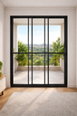 Ver imagem 2 de Porta Balcão 3 Folhas Vidro Alumínio Preto 210x120 Linha 25