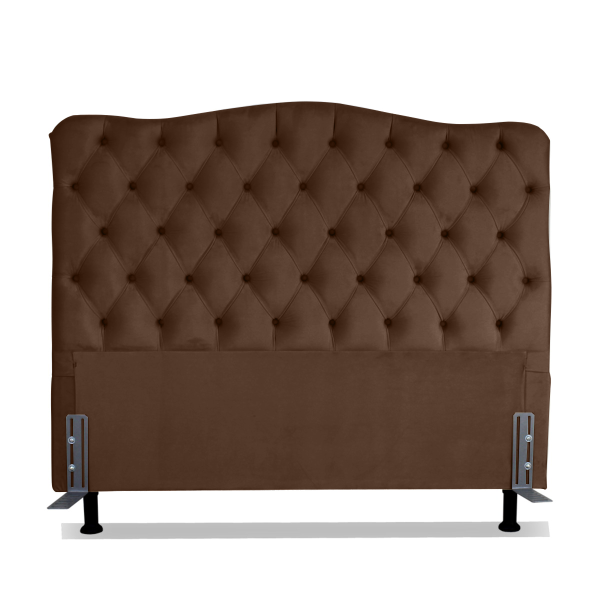 Cabeceira Para Cama Box Queen 1,6 M Realeza:Suede Marrom - 2