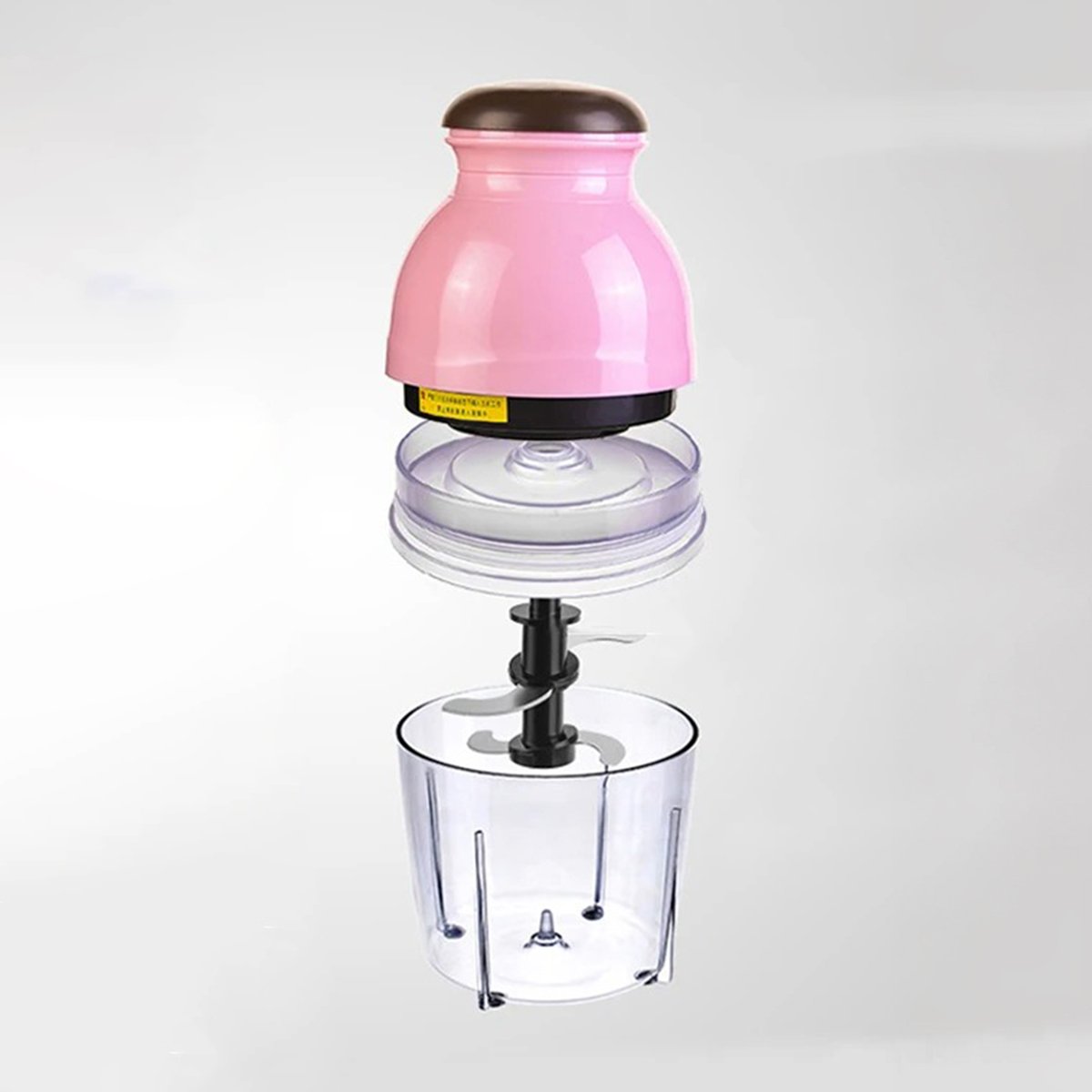 Processador Moedor Elétrico para Alimentos e Legumes 600ml:rosa - 5