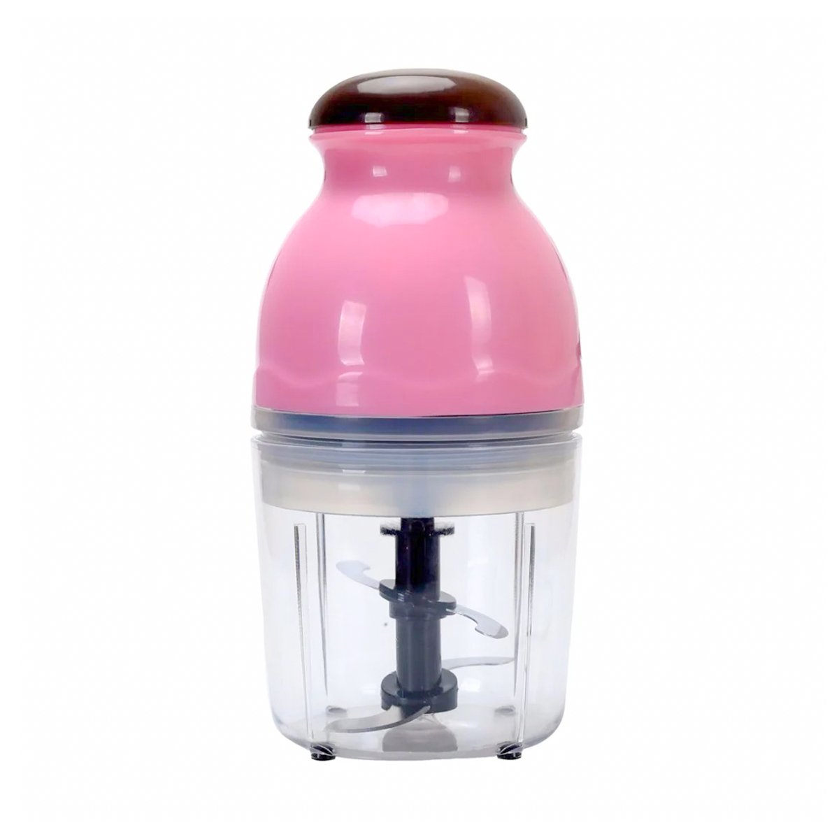 Processador Moedor Elétrico para Alimentos e Legumes 600ml:rosa