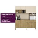 Ver imagem 6 de Armário de Cozinha Compacta 8 Portas 1 Gaveta Core - Freijó/vanilla