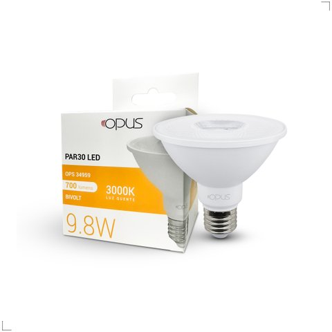 Lâmpada Par30 Led 3000k Luz Quente 700lm 9.8w Bivolt