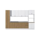 Ver imagem 2 de Cozinha Modulada Celeste Kappesberg 100% Mdf Branco/nogueira 9 Peças