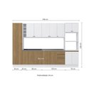 Ver imagem 4 de Cozinha Modulada Celeste Kappesberg 100% Mdf Branco/nogueira 9 Peças