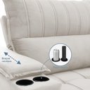 Ver imagem 2 de Sofá California 2 Lugares Retrátil e Reclinável 210cm Creme Loja Sheep