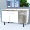 Ver imagem 1 de Gabinete para Pia 3 Portas 1 Gaveta Parma Bonatto