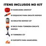 Mangueira Jardim 25m +suporte Alça + Esguicho+engate Rapido + Bico Torneira Engate Rápido + Torneira - 2
