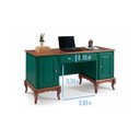 Ver imagem 4 de Escrivaninha 2 Portas 2 Gavetas Pés Luis Xv Linz Móveis 80 X 176 X 50 Cm (a X L X P)