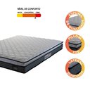 Ver imagem 3 de Colchão Casal SINIFLEX Espuma D33 Pillow Top Millenium 138x188x19cm Cinza/Branco Hellen - Suporta até