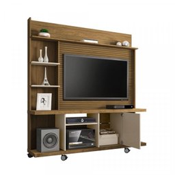 Kit 2 Peças com Estante para TV de até 47 Polegadas e Buffet 3 Portas com  Pés de Madeira Maciça - 5