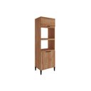 Ver imagem 1 de Paneleiro de Cozinha Alpha 2511 Torre Quente C/ 2 Fornos 3 Portas 70cm Freijo - Carraro