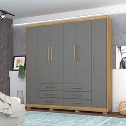 Guarda Roupa 6 Portas Canadá 10087 Nature Alasca Vila Rica - 2