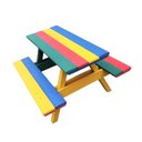 Ver imagem 3 de Mesa de Piquenique em Madeira Plástica Maciça Colorida 100% Reciclada 1m / Lc-06c