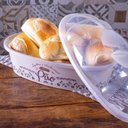 Ver imagem 3 de Kit Queijeira, Porta Pão e Porta Frios com Tampa Plástico Premium - Plasútil