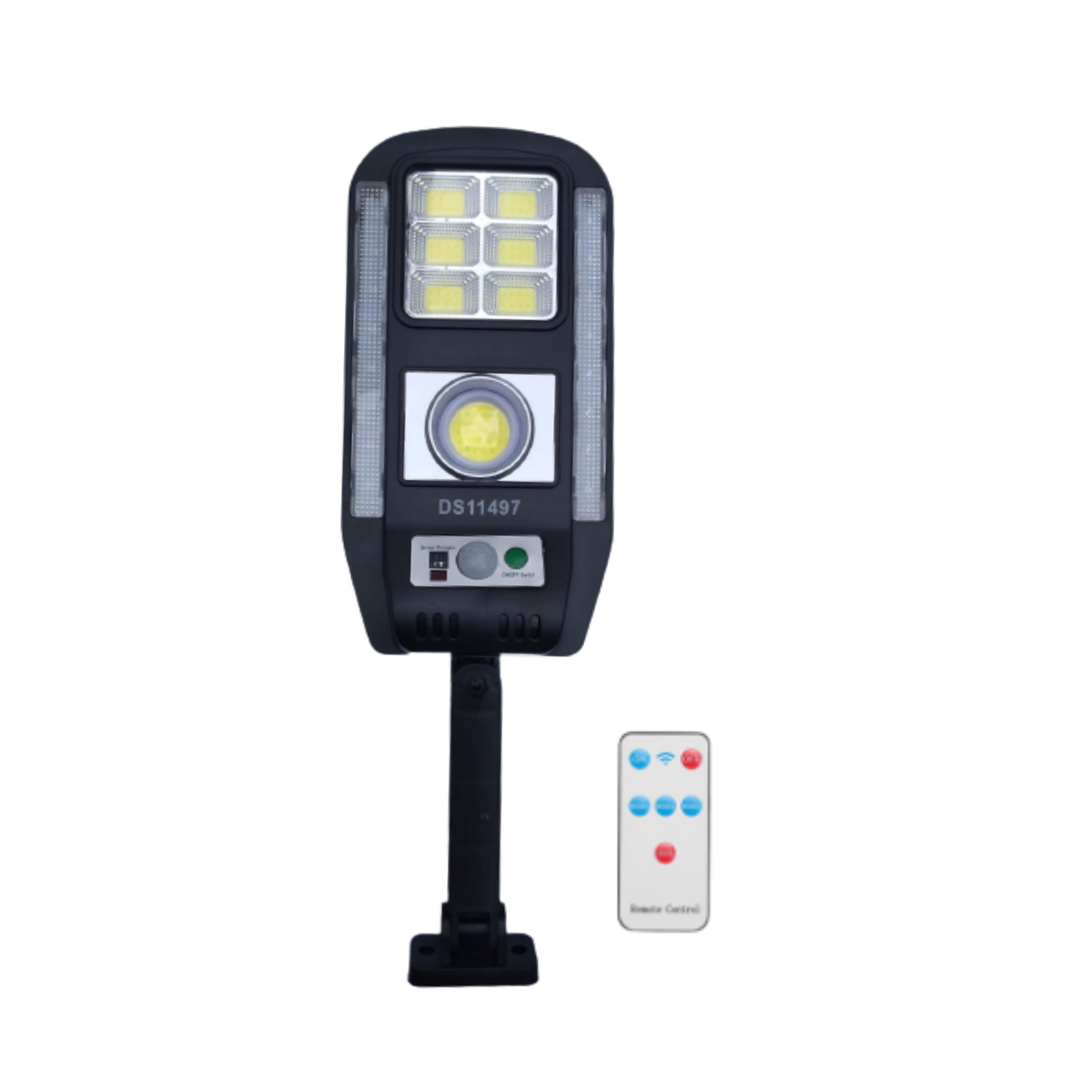 Luminária Solar Cob Para Poste Parede Muro 20W Com Sensor De Presença Com 4 Modos de Iluminação E Co - 6