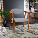 Ver imagem 2 de Cadeira Estofada para Sala de Estar Jantar Cecília B04 Suede Cinza - Lyam Decor