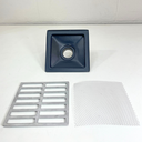 Ver imagem 2 de Ralo 20x20 Aluminio Reto com Tela e Coletor Saída de 50mm