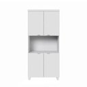 Ver imagem 2 de Armário Alto Estante para Escritório com 4 Portas e Prateleiras 80 x 45 x 160 cm F5 Office