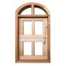 Janela de Madeira Vitro Capelinha Basculante em Arco Padrão Cedro Batentes de 14 Cm-0.40(l)x1.20(a) - 1