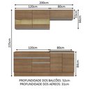 Ver imagem 4 de Armário de Cozinha Compacta 200cm Rustic Glamy Madesa 07