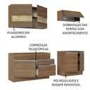 Ver imagem 5 de Armário de Cozinha Compacta 200cm Rustic Glamy Madesa 07