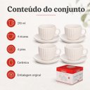 Ver imagem 7 de Jogo 4 Xícaras de Chá Bella 210ml com 4 Pires Cerâmica