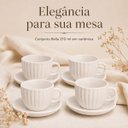 Ver imagem 6 de Jogo 4 Xícaras de Chá Bella 210ml com 4 Pires Cerâmica