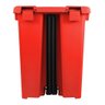Cesto Plástico Quadrado Com Pedal Plástico 30l:Vermelho - 15