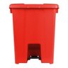 Cesto Plástico Quadrado Com Pedal Plástico 30l:Vermelho - 13