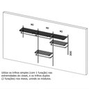 Ver imagem 2 de Roupeiro aramado quarto pequeno closet feminino solteiro 2,80 BR