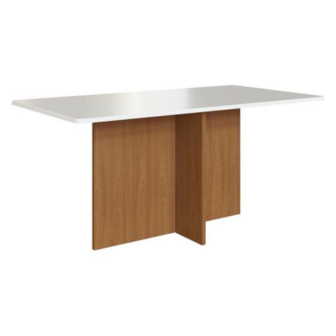 Mesa de Jantar Retangular 170cm 6 Lugares Multimóveis Cr50213 Freijó/off White