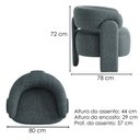 Ver imagem 3 de Poltrona Decorativa Lume Pes Madeira Linho Tcs 718 Moll