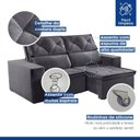 Ver imagem 4 de Sofá Recife 3 Lugares Retrátil e Reclinável 205cm com Molas Yescasa
