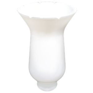 Cúpula Manga Kennedy P/lampião Retrô de Vidro Branco Brilho